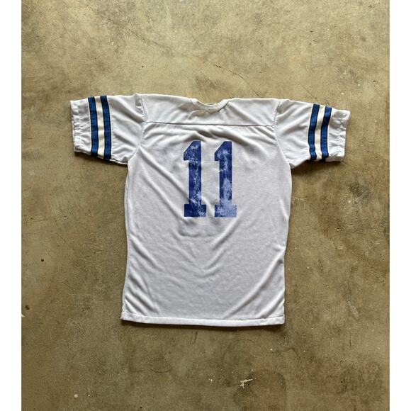 Vintage 1980s Gray Cowboys Jersey Size Small #11 Made in USA Rawlings - Picture 2 of 7